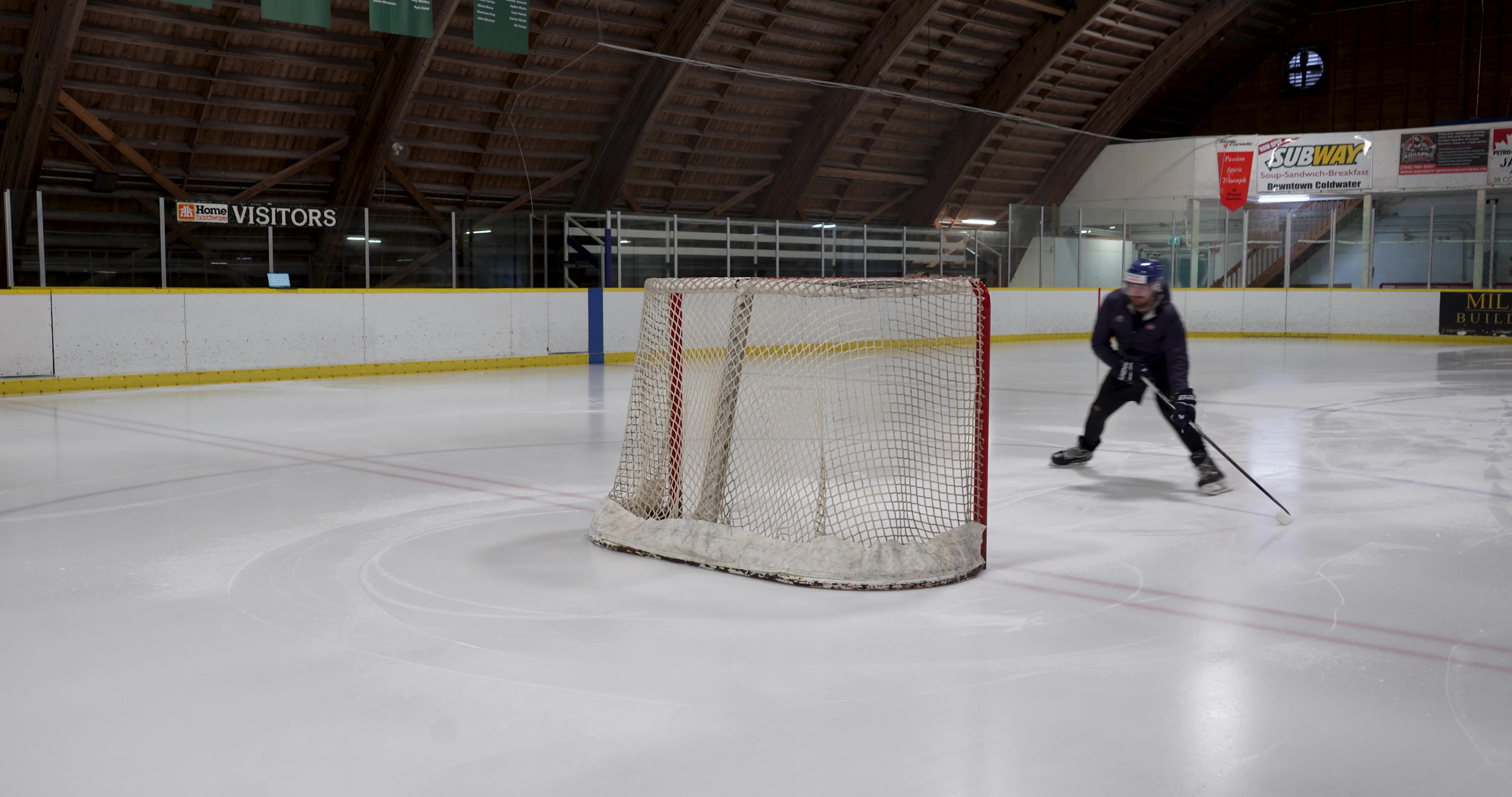 Young hockey player building foundational skills