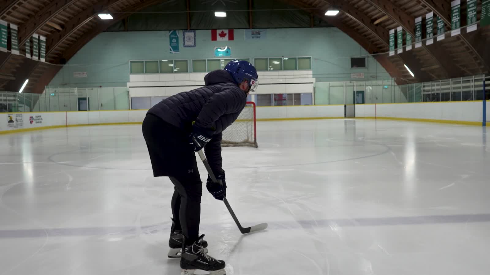 DTHA player training on the ice